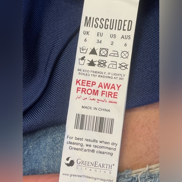 NEW Missguided Bandage Bodycon Navy Royal  Blue Mini Formal Event Dress Sz 2 - Picture 3 of 7